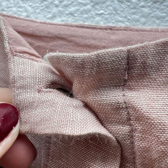 Rachel Zoe 100% Linen Dress Womens Blush Button Sleeveless pink Madi pockets 8. - Picture 11 of 13